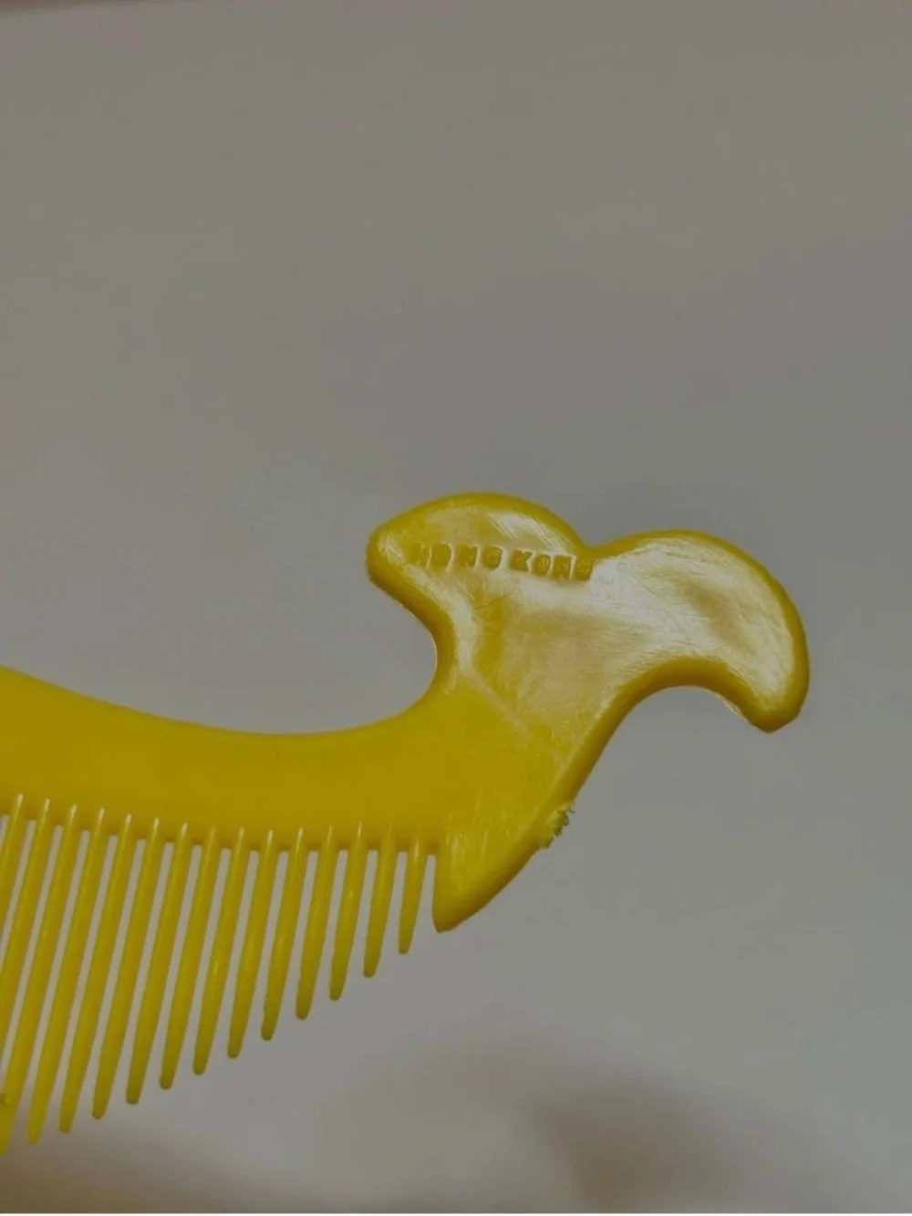 Vintage Yellow Dolphin Children’s / Doll Plastic Comb 1970s Retro Hong Kong